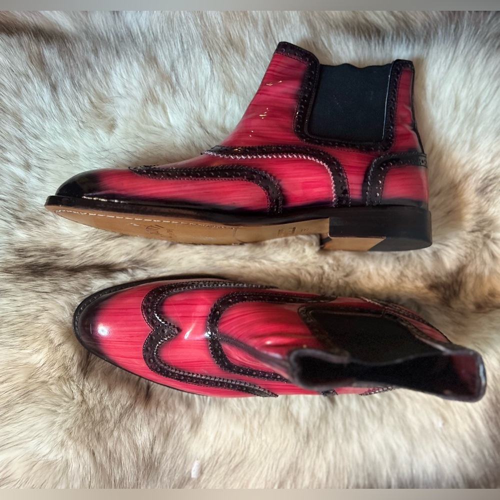 Handcrafted Girotti leather wingtip boots - Picture 10 of 14